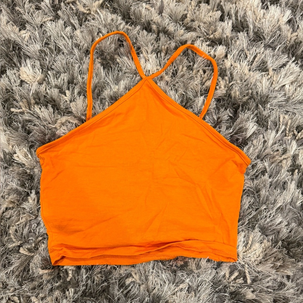 Orange Criss Cross top from H&M 
Size: XS
